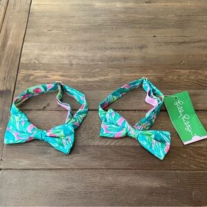Lilly Pulitzer Kids' Vibrant Green and Pink Bow Tie Set